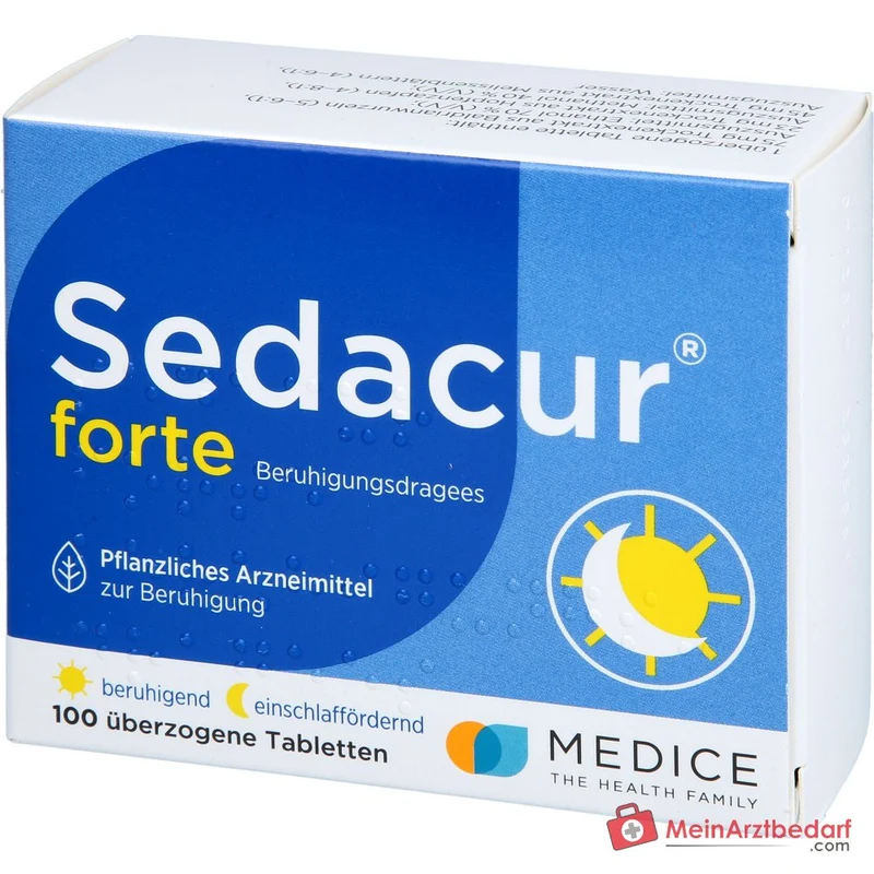 Sedacur forte Baldrian 75 mg Melisse 45 mg Hopfen 23 mg Dragees, 100 St.