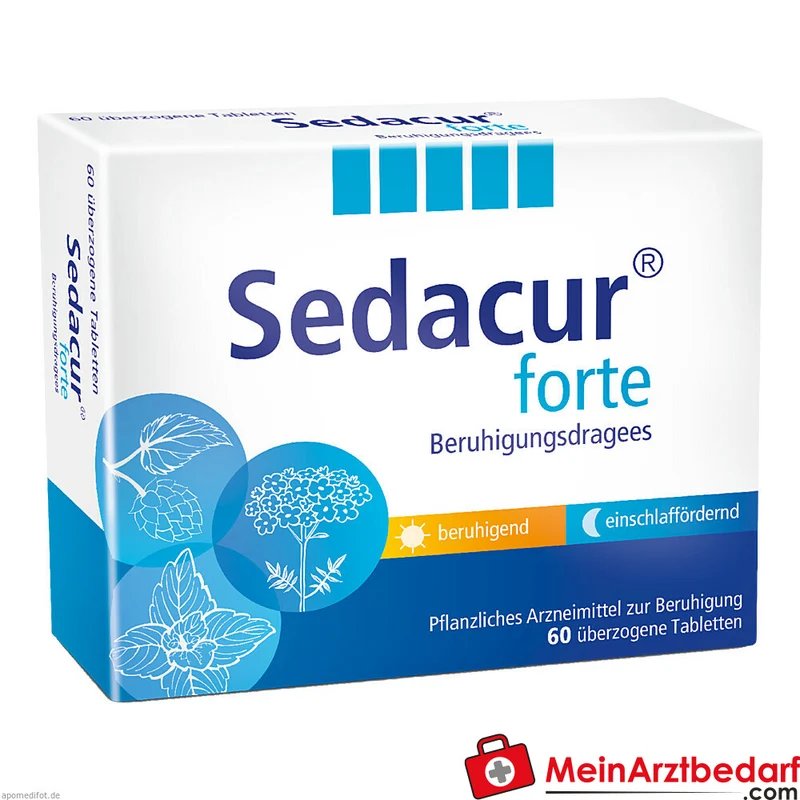 Sedacur forte Baldrian 75 mg Melisse 45 mg Hopfen 23 mg Dragees, 100 St.