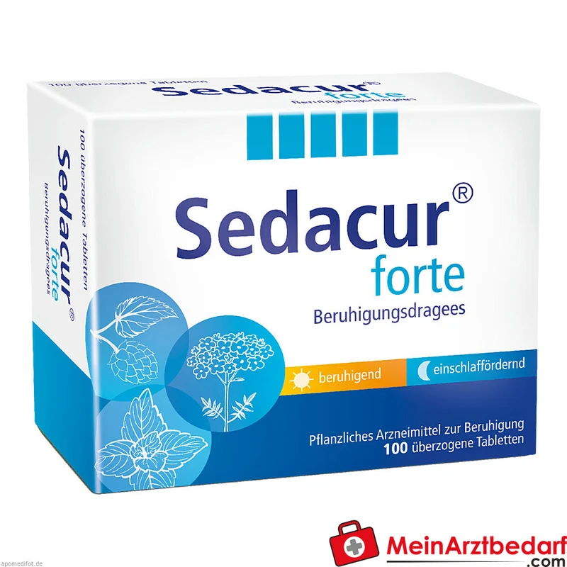 Sedacur forte Baldrian 75 mg Melisse 45 mg Hopfen 23 mg Dragees, 100 St.
