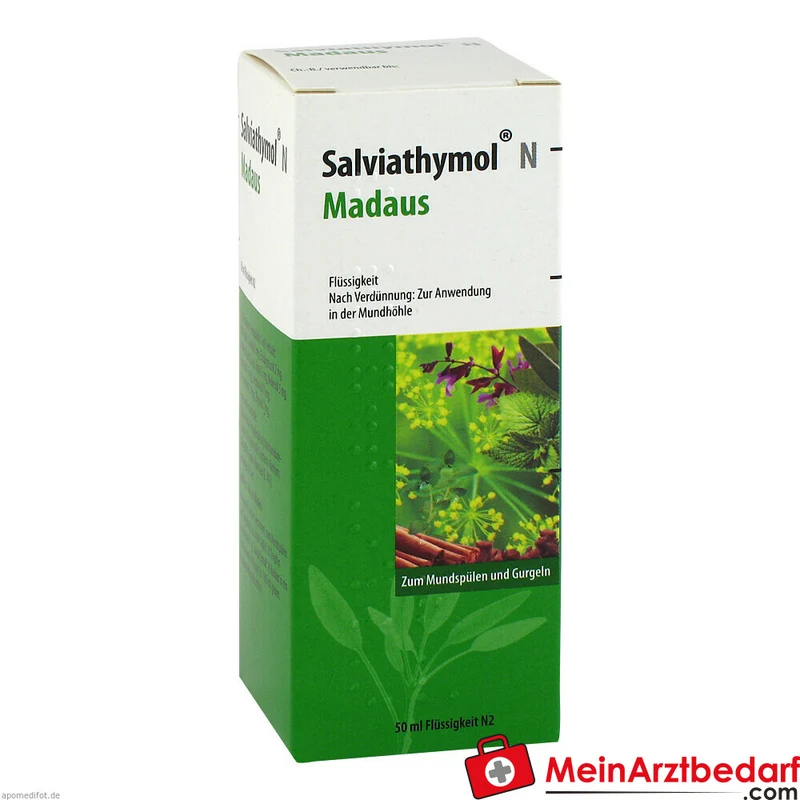 Madaus Salviathymol N Mundspülkonzentrat mit Thymol und pflanzlichen Ölen