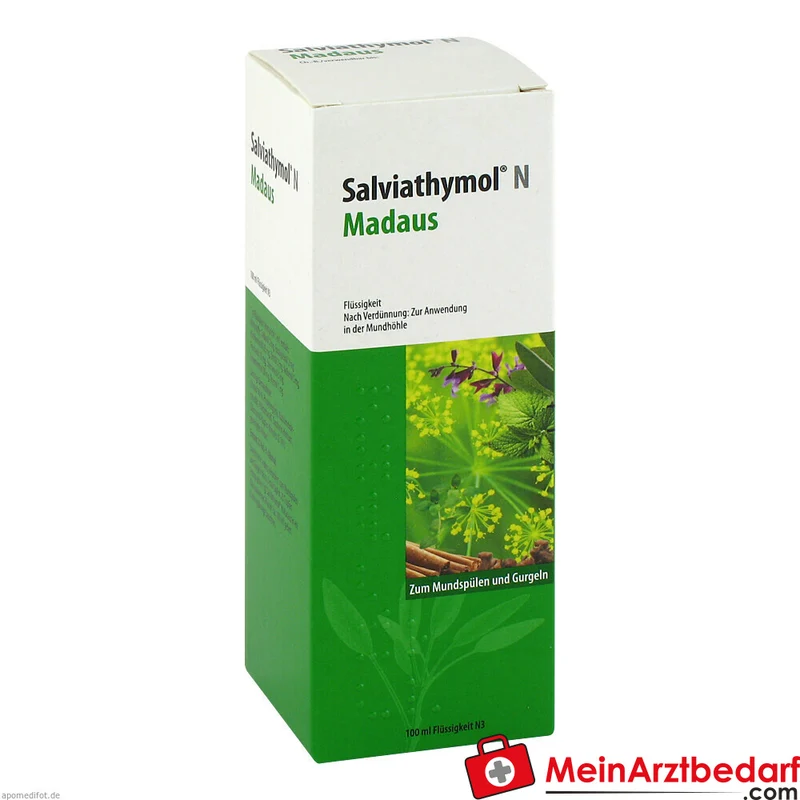 Madaus Salviathymol N Mundspülkonzentrat mit Thymol und pflanzlichen Ölen