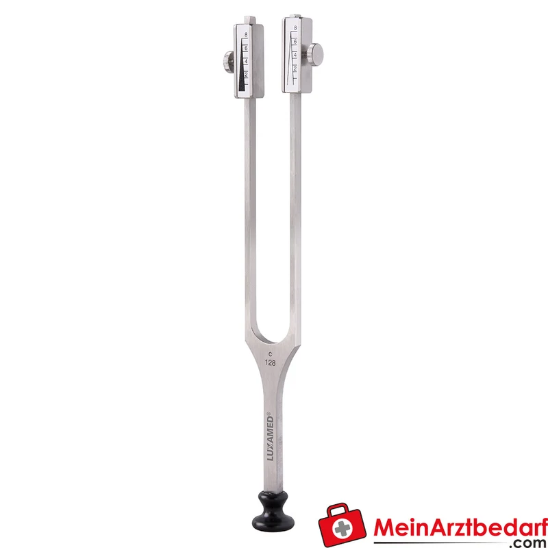 LUXAMED Stimmgabel nach Rydel Seiffer mit Dämpfer und Fuß c64/c128