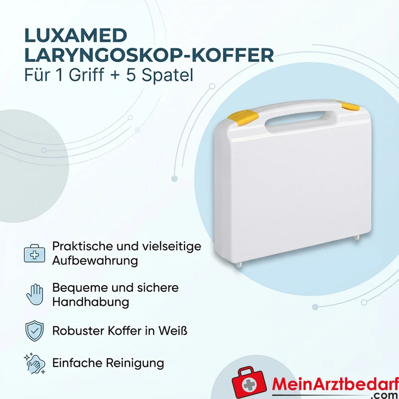 LUXAMED Laryngoskop-Koffer für 1 Griff + 5 Spatel