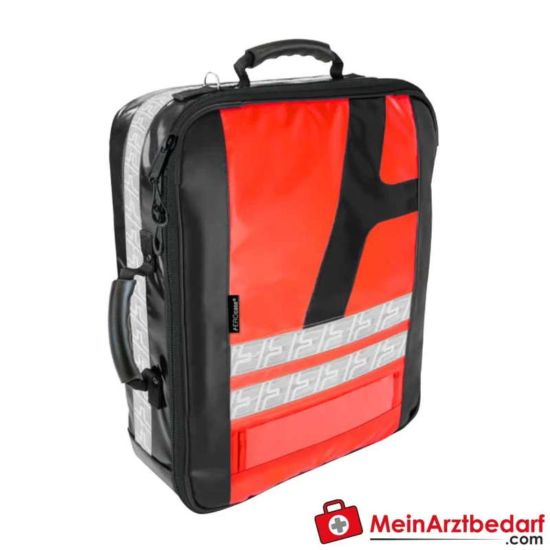 AEROcase PROpack Notfallrucksack AEROtex PLANPRO Leuchtrot RAL 3024 28 Magnetfelder gepolsterter Rücken