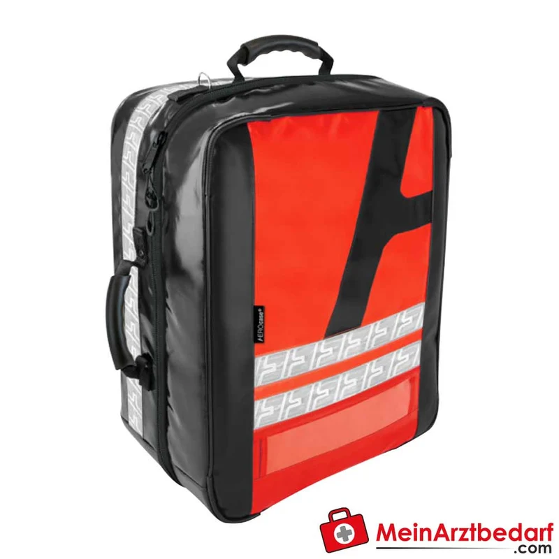 AEROcase PROpack Notfallrucksack AEROtex PLANPRO Leuchtrot RAL 3024 28 Magnetfelder gepolsterter Rücken