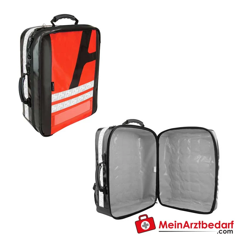AEROcase PROpack Notfallrucksack AEROtex PLANPRO Leuchtrot RAL 3024 28 Magnetfelder gepolsterter Rücken