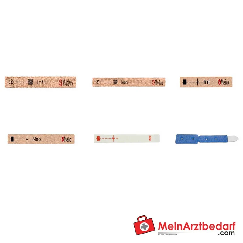 Masimo Ersatz-Klebestreifen Pulsoximeter-Sensoren Naturkautschuk latexfrei