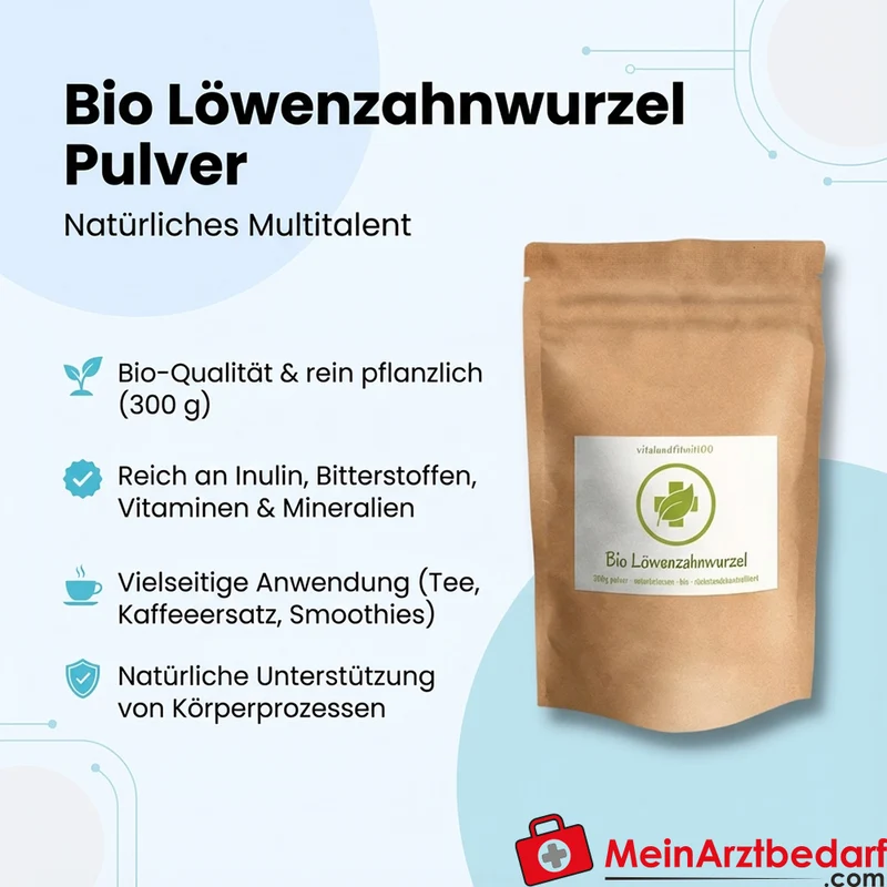Löwenzahnwurzel Pulver 300 g Tee- und Smoothie-Zutat