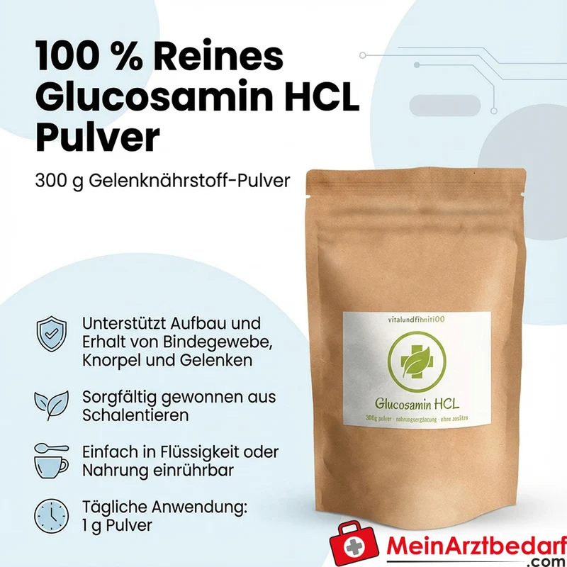 Glucosamin HCl Pulver 300 g Nahrungsergänzung