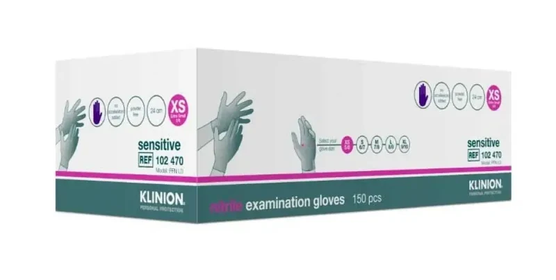 Klinion Nitrile Sensitive handschoenen - paars - Extra Small - 150 stuks