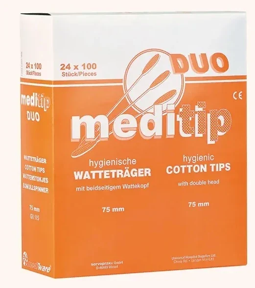 Meditip DUO wattenstaafjes - 75 mm - 100 stuks