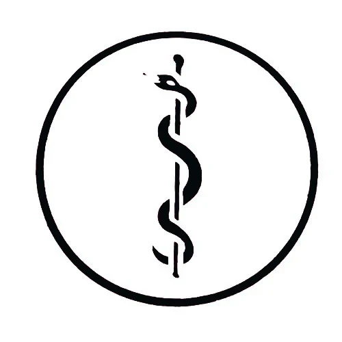 Aesculaap sticker Uitvaartbedrijf