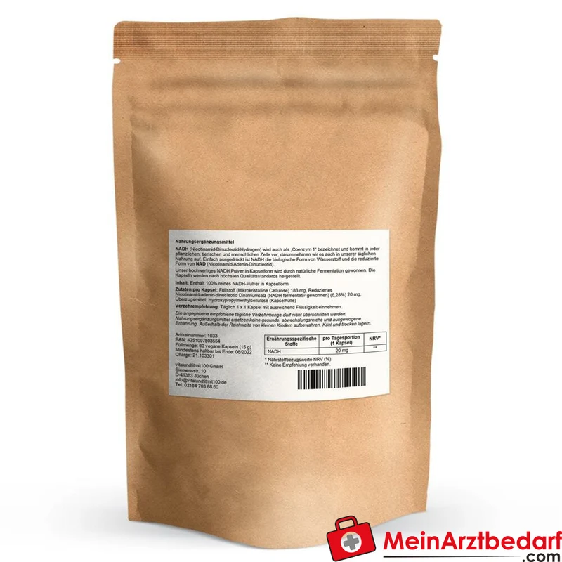 NADH 20 mg Kapseln säureresistent vegan