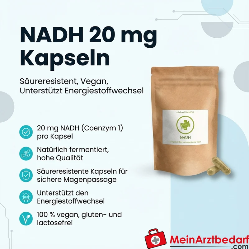 NADH 20 mg Kapseln säureresistent vegan