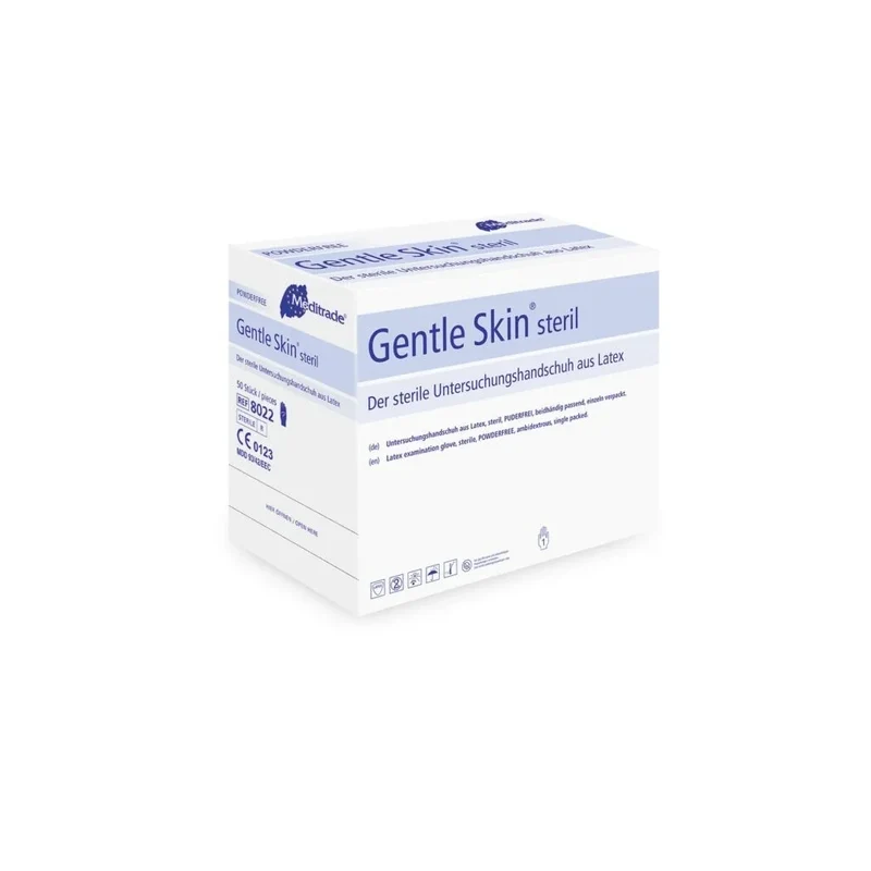 Gentle Skin® Latex Steriel Large – Poedervrije Onderzoekshandschoenen 50 Stuks