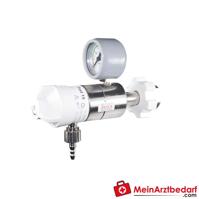 AEROway Fast 15 Druckminderer 0–15 l/min G 3/4" UNF 9/16" für 6 mm Schlauch Edelstahl