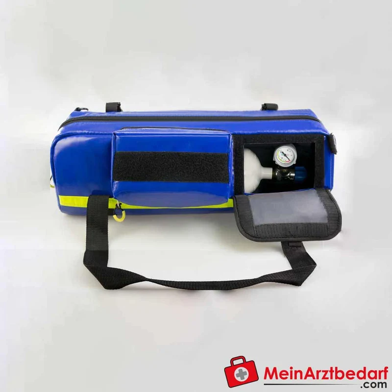 AEROcase Notfall-Sauerstofftasche Large für 2/5 l O2‑Flaschen mit Fixiergurten, EASY Access-Fenster und gepolstertem Schultergurt