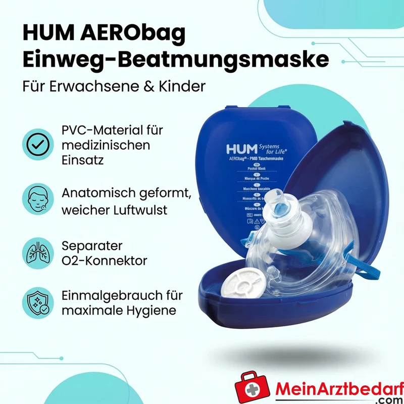 AERObag Einweg-Beatmungsmaske PVC für Erwachsene/Kind