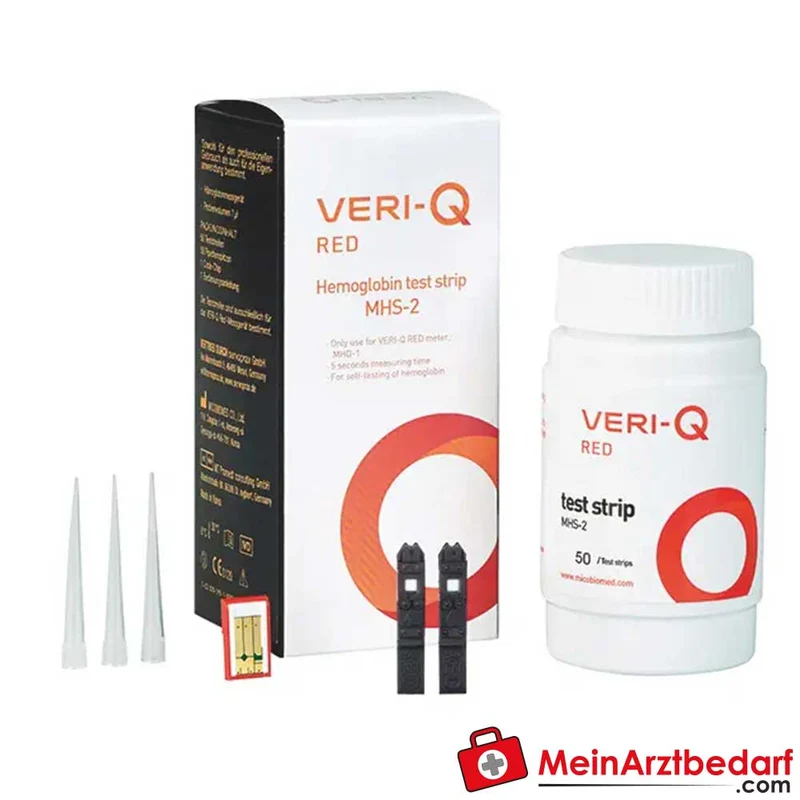 Veri-Q RED Hämoglobin-Teststreifen, 50 Stk.