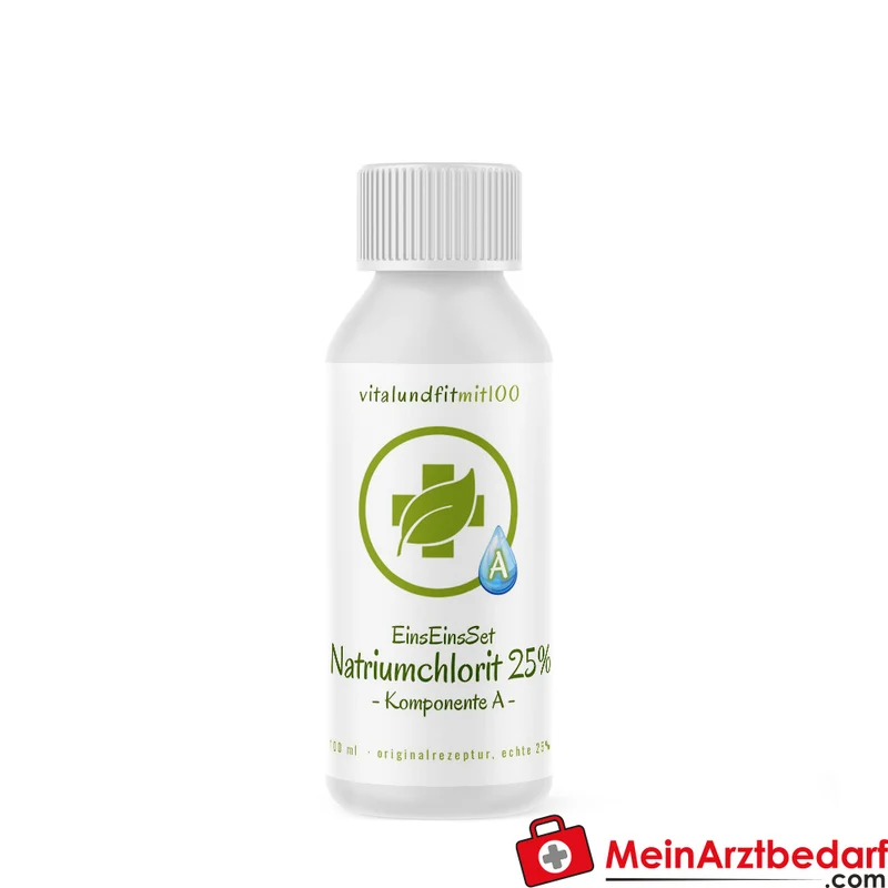 Natriumchlorit 25% (NaClO2) Lösung 100 ml HDPE-Tropfflasche zur Chlordioxid‑Herstellung