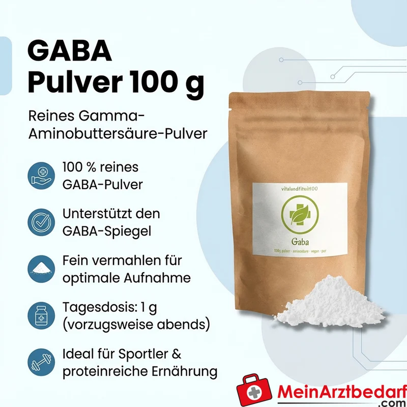 GABA Pulver (Gamma-Aminobuttersäure) 100 g