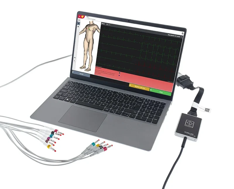 Schiller Cardiovit CS-104 PC-gebaseerd rust-ECG-systeem