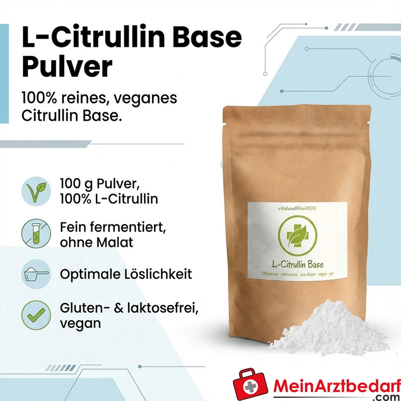 L-Citrullin Base Pulver 100 g reines veganes Citrullin