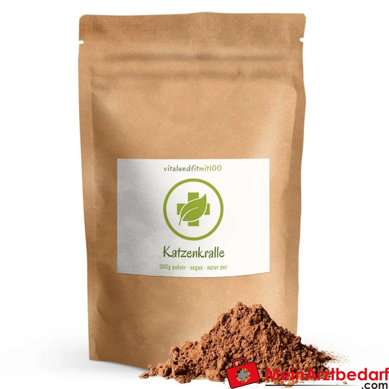 Katzenkralle (Uncaria tomentosa) Pulver 300 g Rohkost fein gemahlen vegan