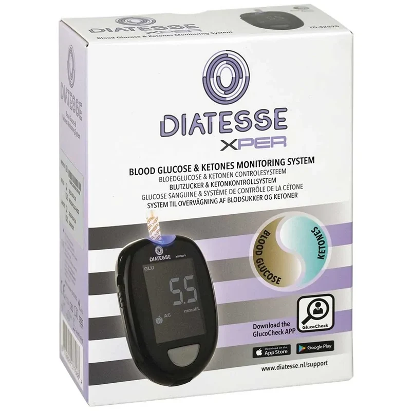 Diatesse XPER Startpakket - Glucosemeter & Ketonenmeter - mg/dl