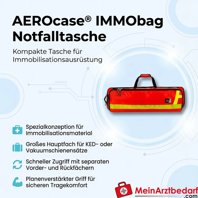 AEROcase IMMObag Notfalltasche kompakt mit planverstärktem Griff für KED- und Vakuumschienensets