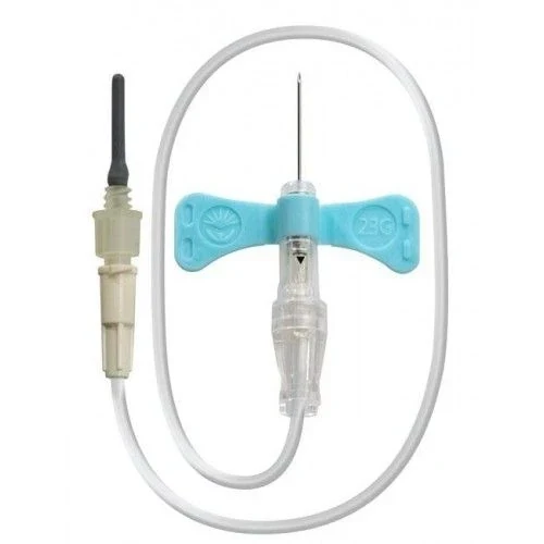 BD vacutainer Safety-Lok vleugelnaald (367288) 23 G 0,6 x 19 mm blauw 30 cm luer adapter