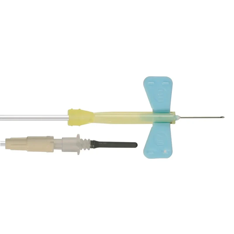 BD vacutainer Safety-Lok vleugelnaald (367288) 23 G 0,6 x 19 mm blauw 30 cm luer adapter