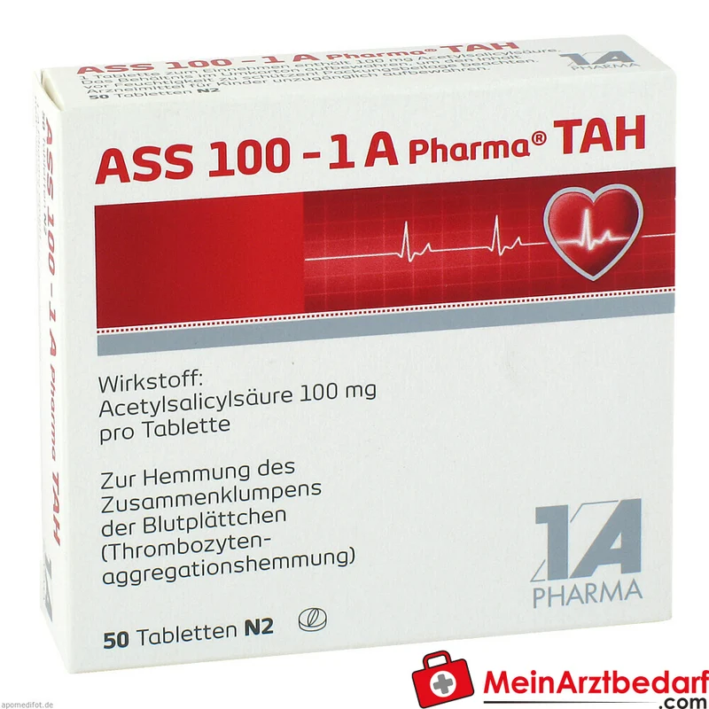1A Pharma ASS 100 mg Tabletten Packung