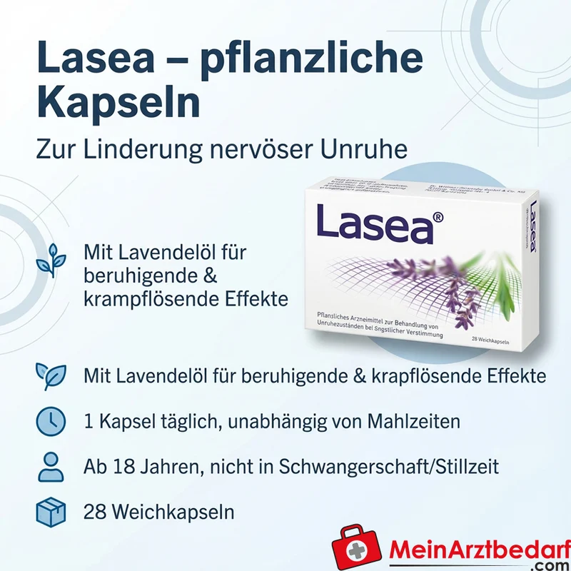 Lasea Lavendelöl Kapseln pflanzliches Arzneimittel bei nervöser Unruhe