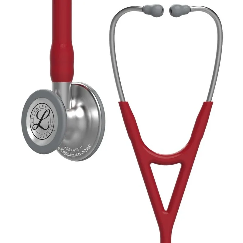 LITTMANN® "CARDIOLOGY IV" - 6184 - Bordeaux - Rvs Geborsteld - Standaard - Rvs Geborsteld