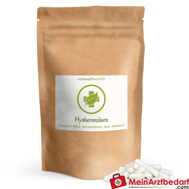 Hyaluronsäure 600 mg Kapseln vegan 800–1500 kDa