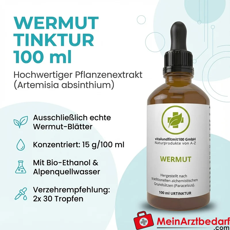 Wermut Tinktur (Artemisia absinthium) 15 g/100 ml, 100 ml