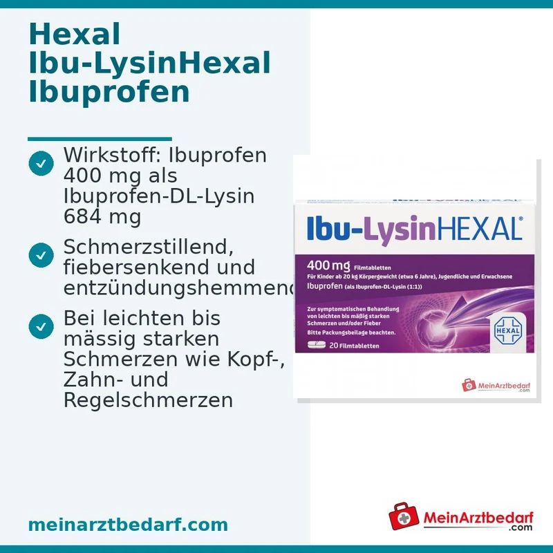 HEXAL Ibu‑Lysin 400 mg Filmtabletten