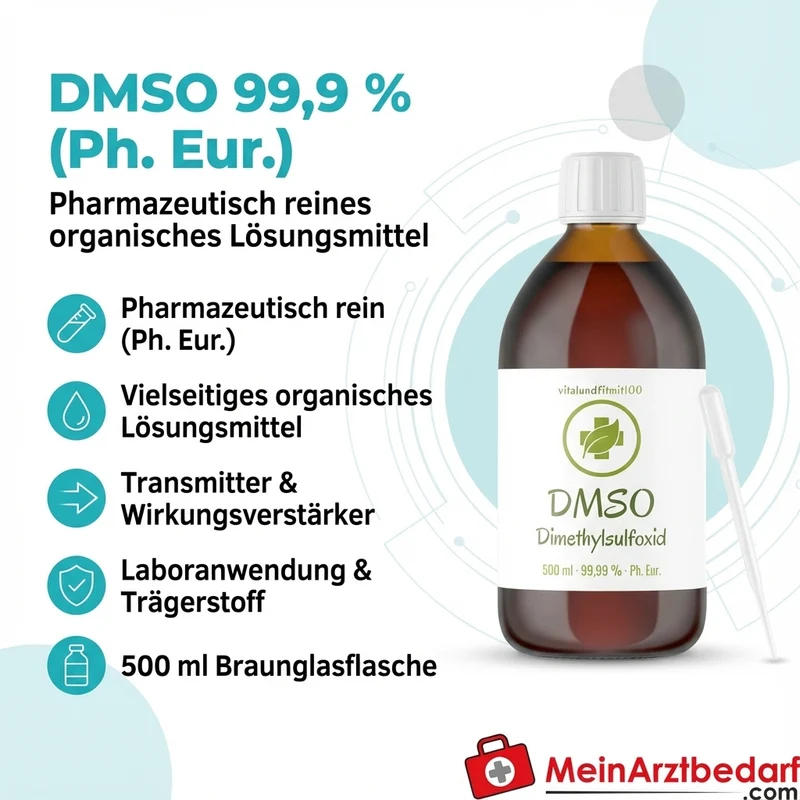 DMSO Dimethylsulfoxid 99,9 % (Ph. Eur.) pharmazeutisch rein Braunglasflasche 500 ml