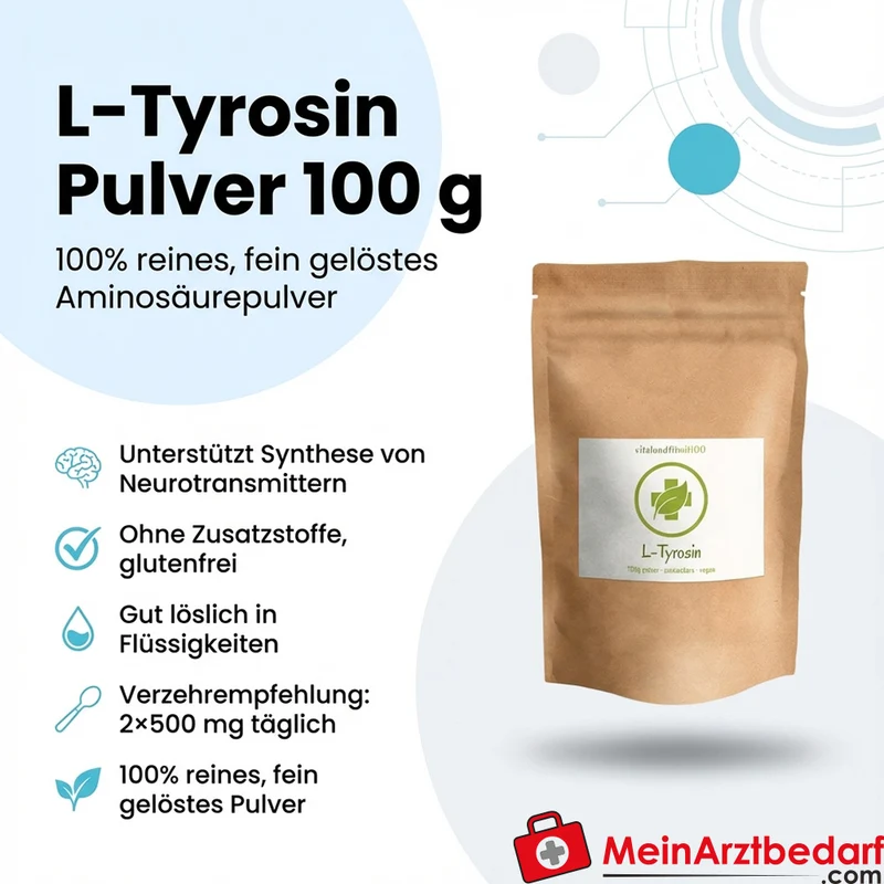 L-Tyrosin Aminosäure Pulver 100% rein 100 g
