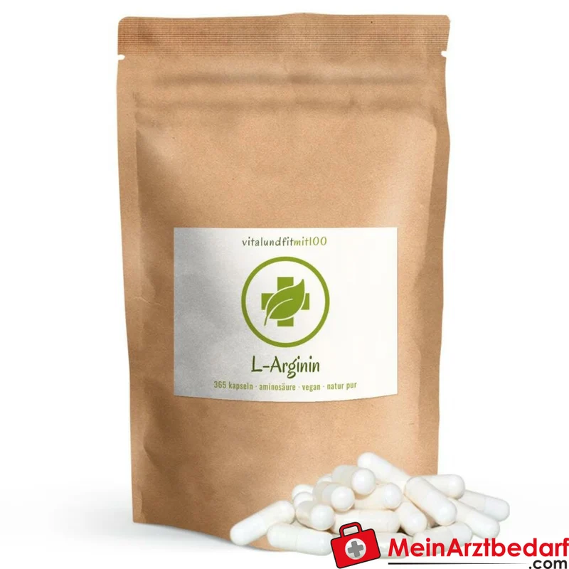 L-Arginin Base 610 mg Kapseln vegan 365 Stück