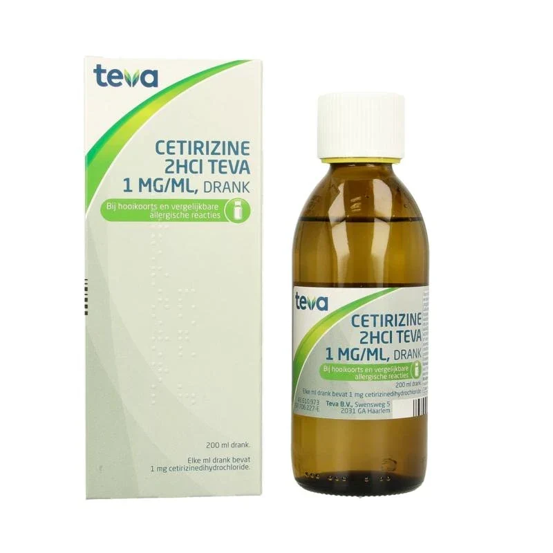 Teva Cetirizine 2HCl 1 mg/ml drank 200 ml
