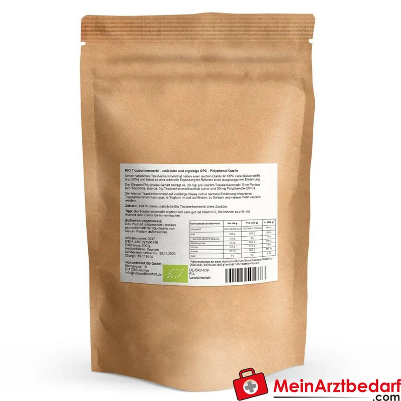 Traubenkernmehl (OPC) Pulver 500 g