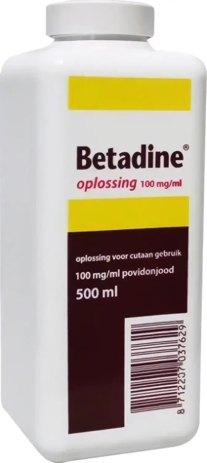 Betadine Jodium oplossing 100 mg/ml 500 ml