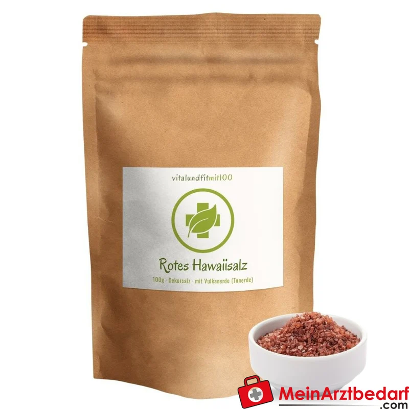 Hawaiisalz Alaea rot Dekorsalz fein gemahlen 1-2 mm 100 g