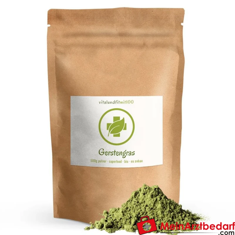 Gerstengras Pulver 300 g 100% Superfood Nahrungsergänzung