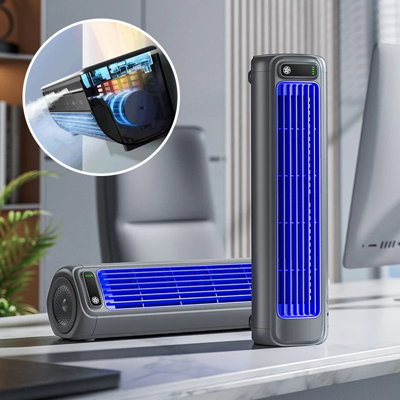 Mobile Klimaanlage – tragbarer Luftkühler mit Akku für Tisch und Wand