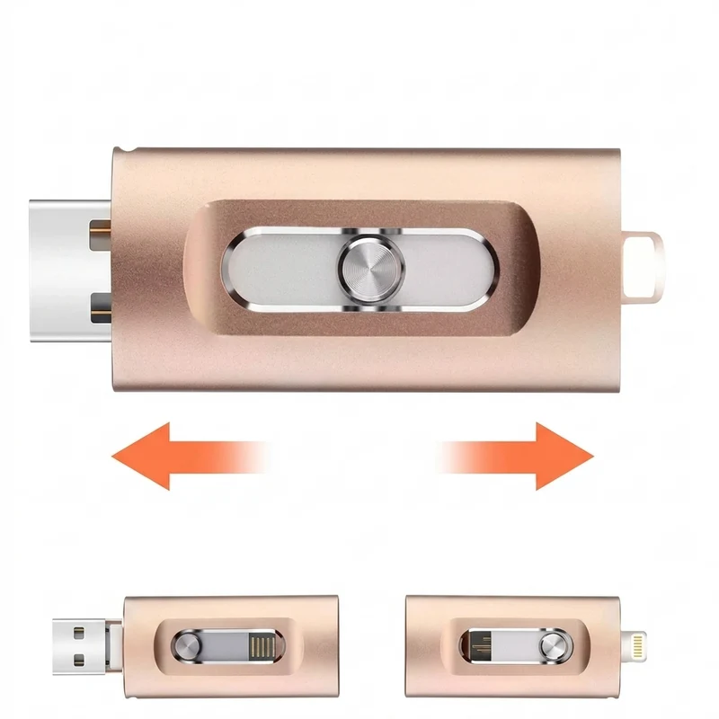 USB Stick iPhone 256GB – 3-in-1 Fotostick für Smartphone und Computer