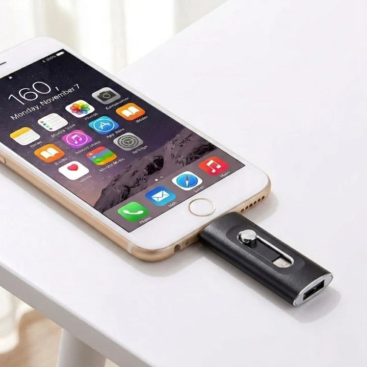 USB Stick iPhone 256GB – 3-in-1 Fotostick für Smartphone und Computer