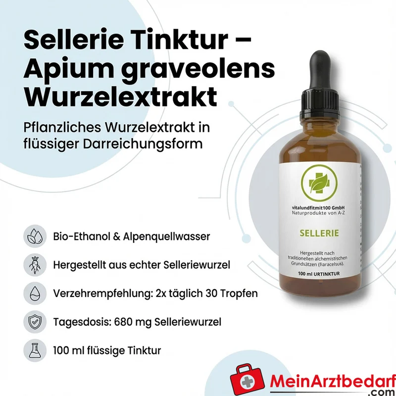 Sellerie Tinktur Apium graveolens Wurzelextrakt 100 ml